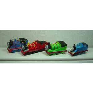VINTAGE BAITIL THOMAS, JAMES & PERCY TRAIN ORNAMENTS + 1 EXTRA THOMAS-1993